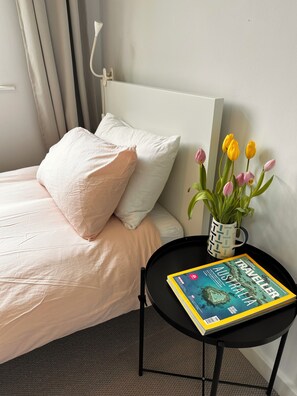 2 bedrooms, iron/ironing board, WiFi, bed sheets