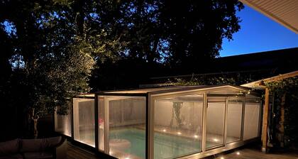 Secluded villa on the Bassin d'Arcachon with private heated pool