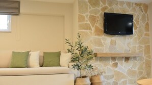 Superior Apartment, Garden View | Iron/ironing board (on request), WiFi (free), bed sheets - Villa Fleria Seaside Studios & Apts (Platanias)