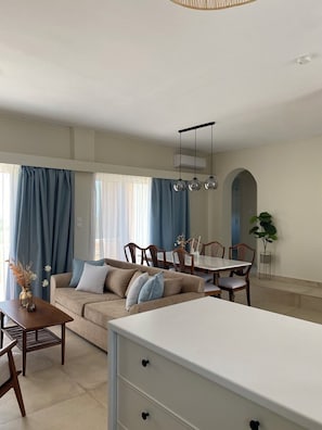 Studio Suite, 2 Bedrooms | Living area - Villa Fleria Seaside Studios & Apts (Platanias)