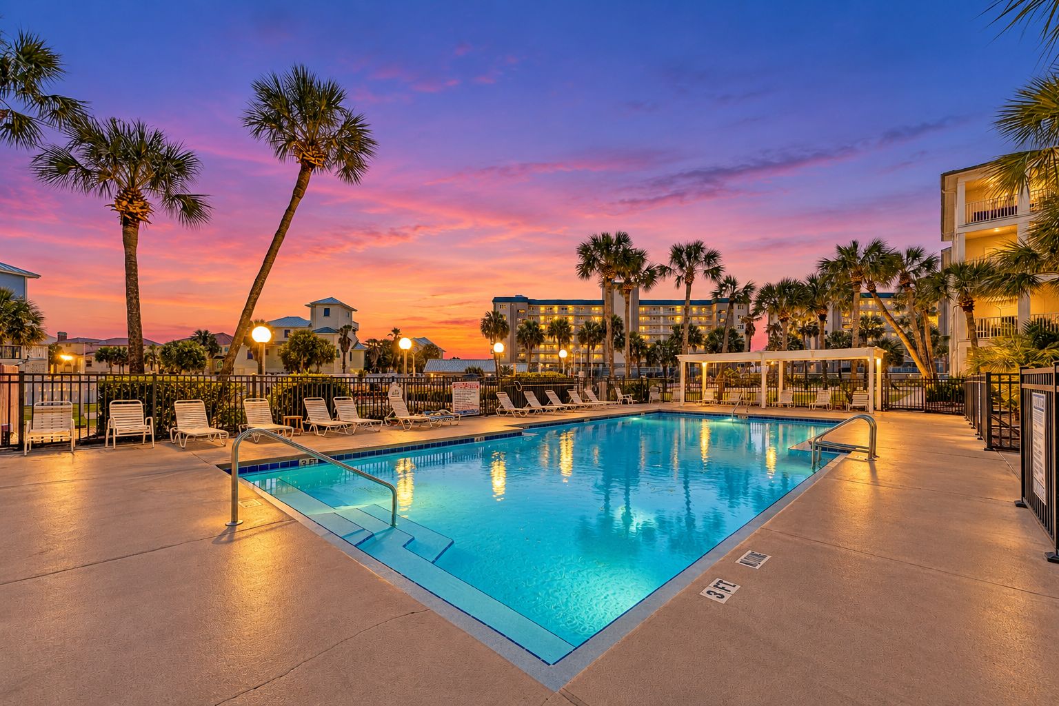 A heated pool