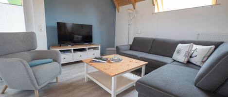 TV, DVD player, stereo