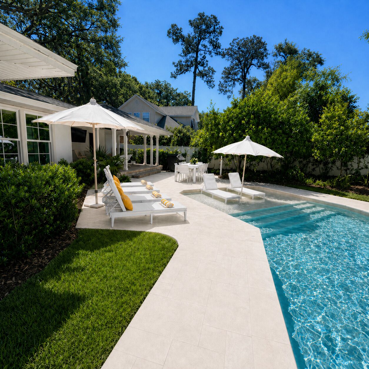 A heated pool