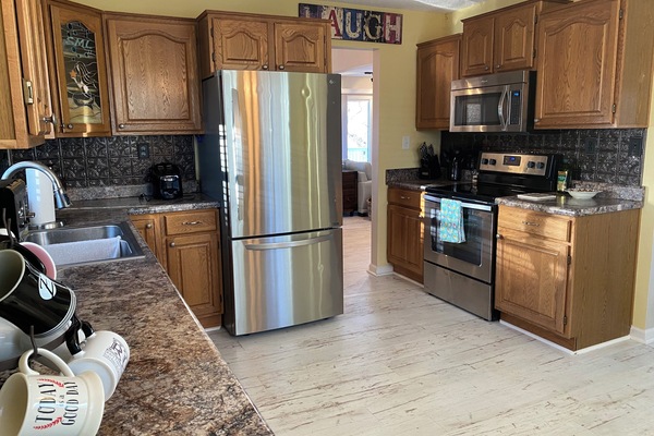 Microwave, oven, stovetop, dishwasher