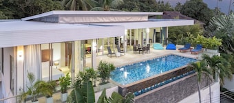 Luxurious 4-bedroom villa with sea, jungle views, infinity pool, and expansive terrace