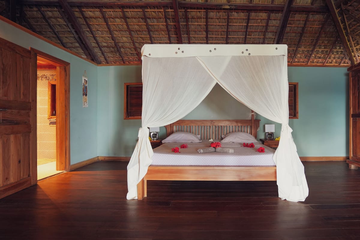 Basic Double Room, Beach View | Desk, laptop workspace, free WiFi