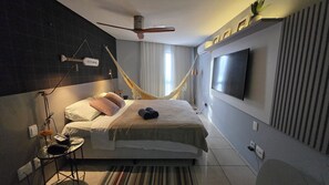 2 bedrooms, desk, iron/ironing board, travel cot