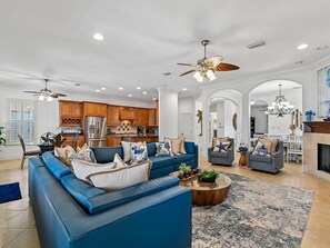 Living Area, First Floor - Destiny's Paradise | Lux Home, Golf Cart, Private Pool (Destin)