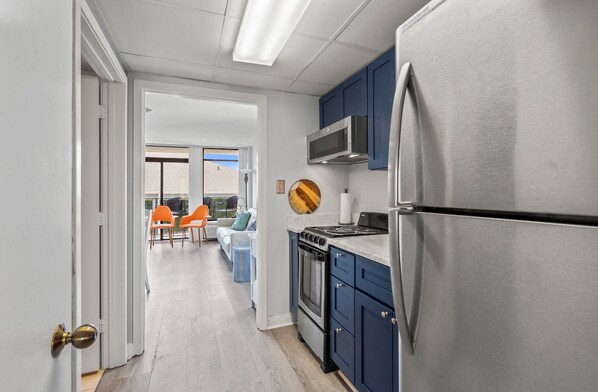 Appart'hôtel, 1 chambre | Cuisine privée | Réfrigérateur, cafetière/bouilloire, grille-pain