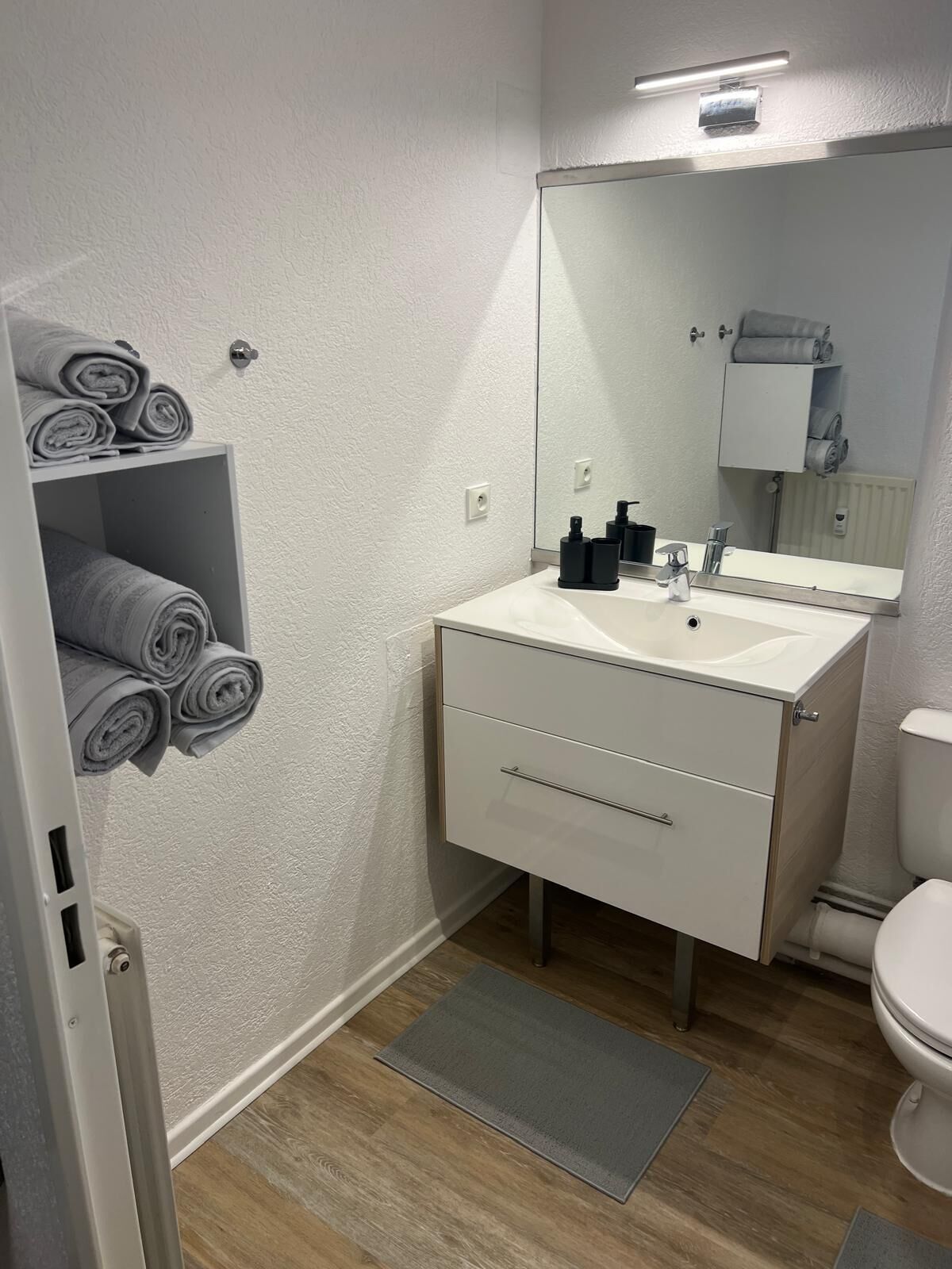 Haartrockner, Handtücher, Toilettenpapier