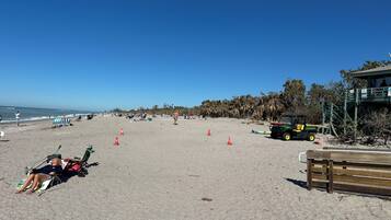Sun loungers, beach towels