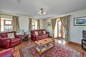 Cottage | Living room - Cottage on Cardigan Bay With Hot Tub (Talybont)