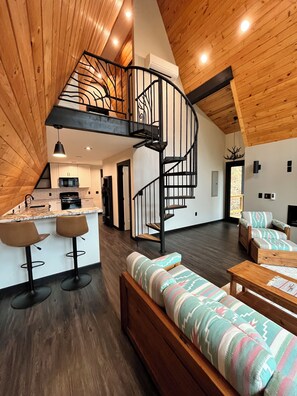Interior - Mountain A-Frame with riverfront views (Burnsville)