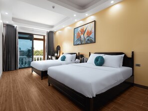 Family Quadruple Room, Balcony, Mountain View | In-room safe, desk, blackout drapes, soundproofing - Le Grande TamCoc Retreat (Hoa Lu)