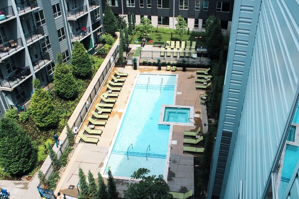 Outdoor pool, a heated pool