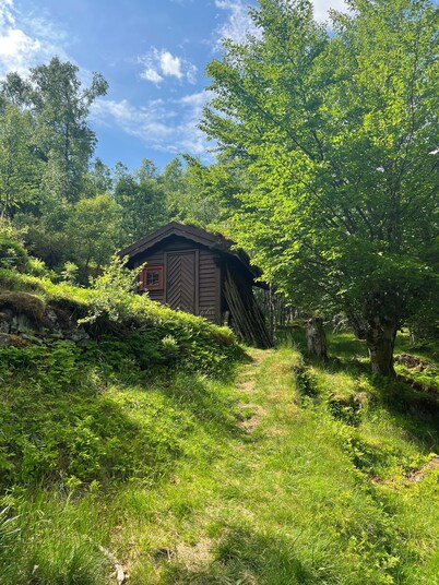 Tradisjonell norsk hytte i Rasdalen