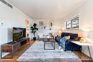 Condo, Multiple Beds, Kitchen, Garden View (1020 Garfield St. (Suite 1,2,3)) | Living area | 50-inch flat-screen TV with digital channels
