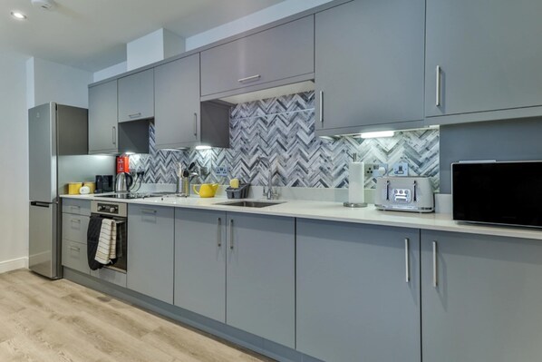 Private kitchen - Apartment in the Heart of Filey, No Deposit (Filey)