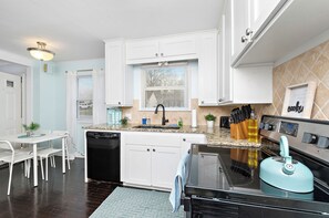 Microwave, oven, stovetop, dishwasher