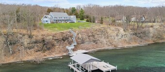 Lakefront 6BR Retreat with Private Dock, Huge Deck & Epic Seneca Views