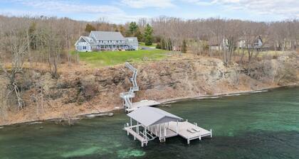 Lakefront 6BR Retreat with Private Dock, Huge Deck & Epic Seneca Views