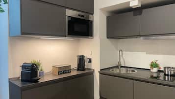 Apartment, 2 Bedrooms, Kitchen, City View | Private kitchen | Full-size fridge, microwave, stovetop, espresso maker