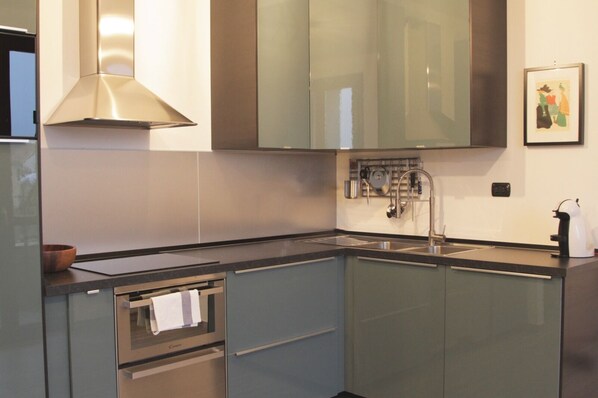 Fridge, oven, stovetop, dishwasher