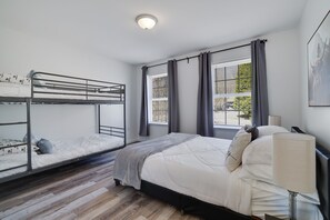 4 bedrooms, travel cot, free WiFi, bed sheets