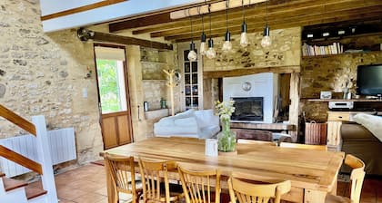 Large Family Home Private Saltwater Pool, Garden and Forest,Dordogne Countryside