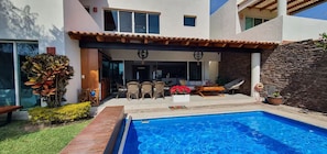 Outdoor pool, a heated pool