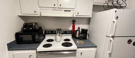 Microwave, oven, stovetop, dishwasher