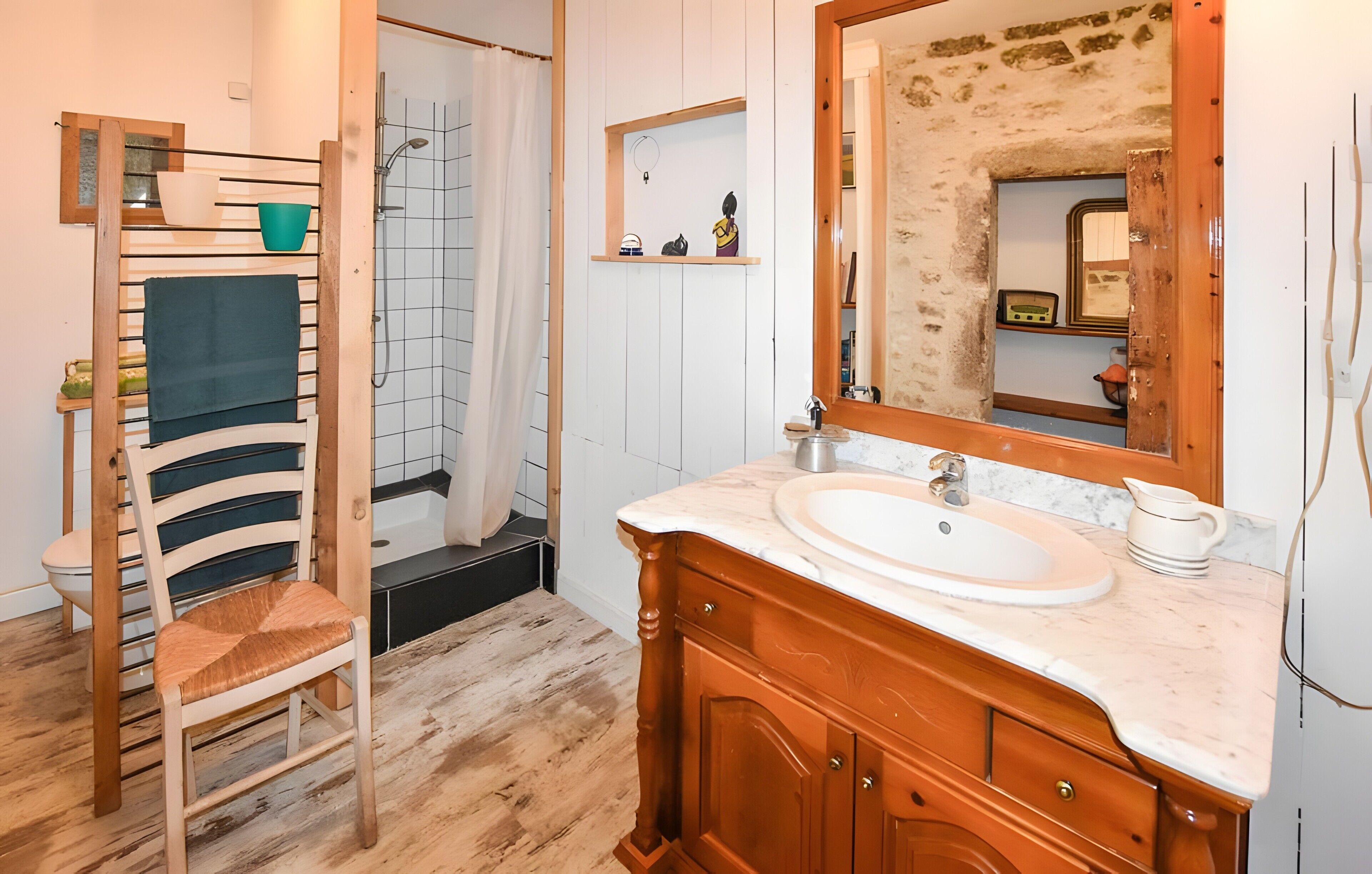 Een douche, een haardroger