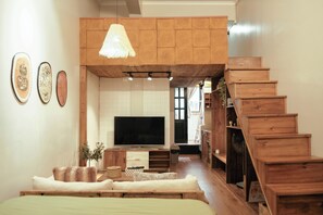 1 habitación, tabla de planchar con plancha, wifi y ropa de cama 
