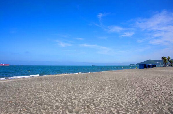 Sun loungers, beach towels