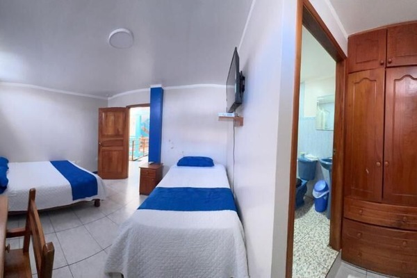 Desk, laptop workspace, free WiFi, bed sheets