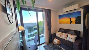 Shared Dormitory, 1 Bedroom, Accessible | Living room - Room-a302 - 1 Bdr Condo With Sea View, A (Krabi)