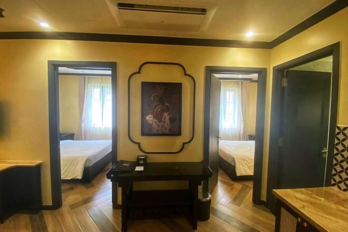 1 Schlafzimmer, Minibar, Schreibtisch, laptopgeeigneter Arbeitsplatz