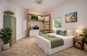 9 bedrooms, desk, iron/ironing board, travel cot