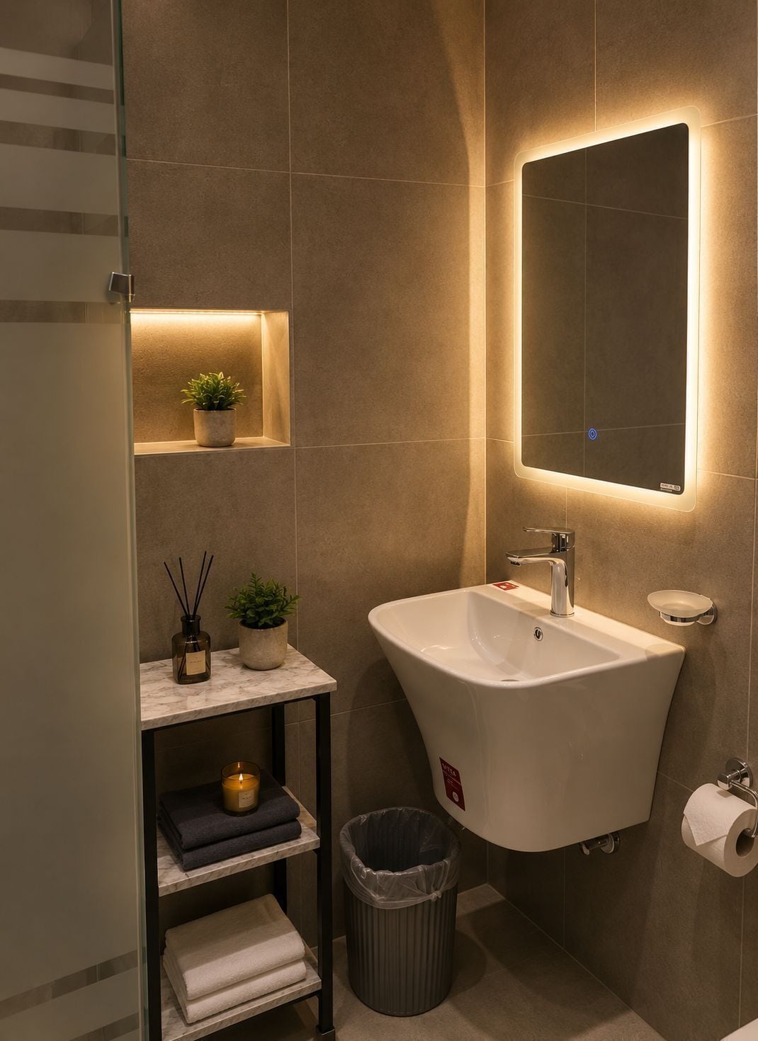 Bathroom | Shower, slippers, towels, soap