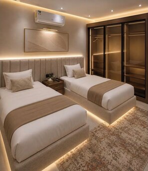 Free minibar, blackout curtains, soundproofing, iron/ironing board - Comfortable Diamond Apartments Al Marwa (Jeddah)