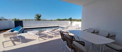 Una piscina riscaldata