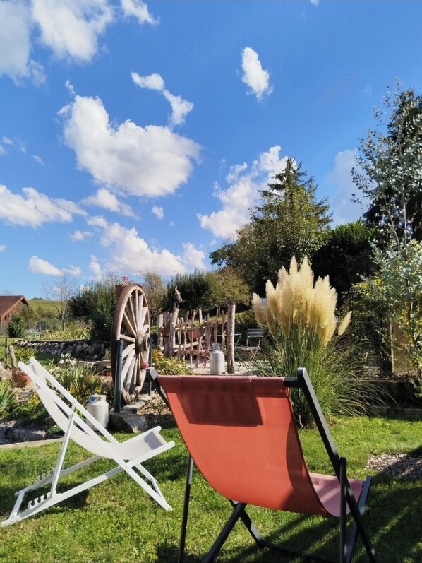 Property grounds - At the foot of the Champenois vineyards house situated between vineyards and the Champenois forest (Cunfin)