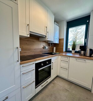 Fridge, oven, stovetop, dishwasher