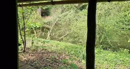 Chalet on the edge of a private pond 5 minutes from the 3 pignons forest in fontainebleau