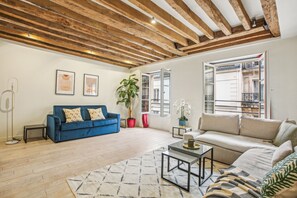 Apartment, 1 Double Bed with Sofa bed, Non Smoking, City View | Living area | 40-inch Smart TV with satellite channels - Spacious 1BR in the Heart of Paris (Paris)