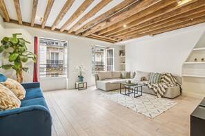 Apartment, 1 Double Bed with Sofa bed, Non Smoking, City View | Living area | 40-inch Smart TV with satellite channels - Spacious 1BR in the Heart of Paris (Paris)