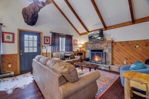 TV connectée, cheminée