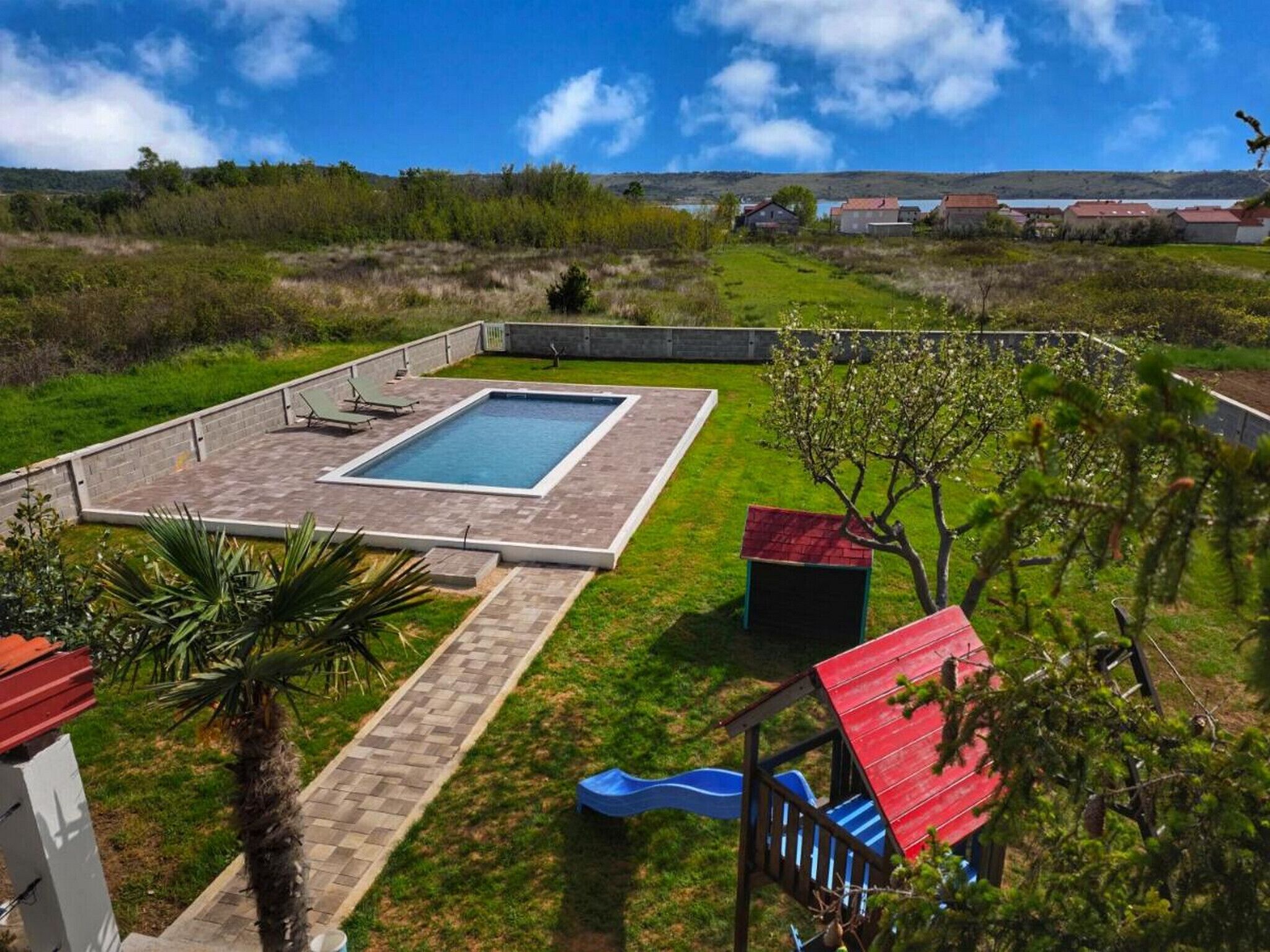 A heated pool