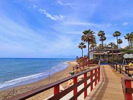 On the beach. Beachfront studio