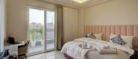 Luxury-Apartment, Balkon, Stadtblick